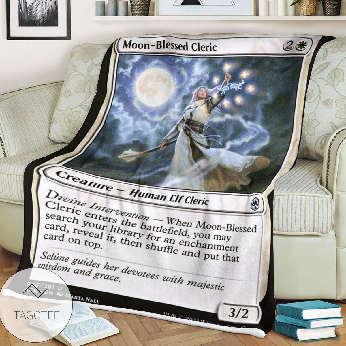 Afr Moon Blessed Cleric Magic The Gathering Mtg Blanket Afr Moon Blessed Cleric Magic The Gathering Mtg Blanket