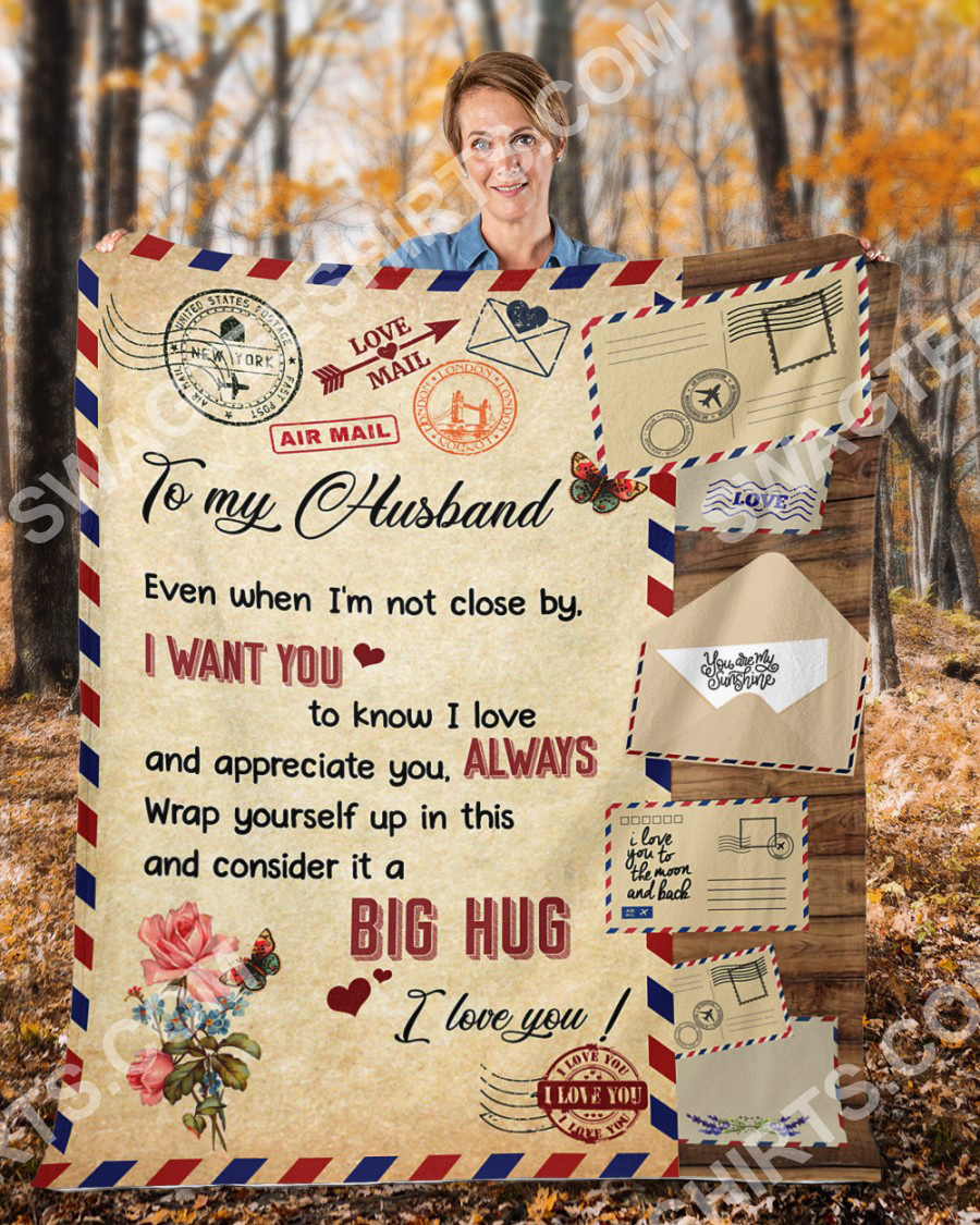 Air Mail To My Husband I Want You I Love You Blanket Air Mail To My Husband I Want You I Love You Blanket