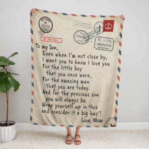 Airmail From Mom To My Son Blanket