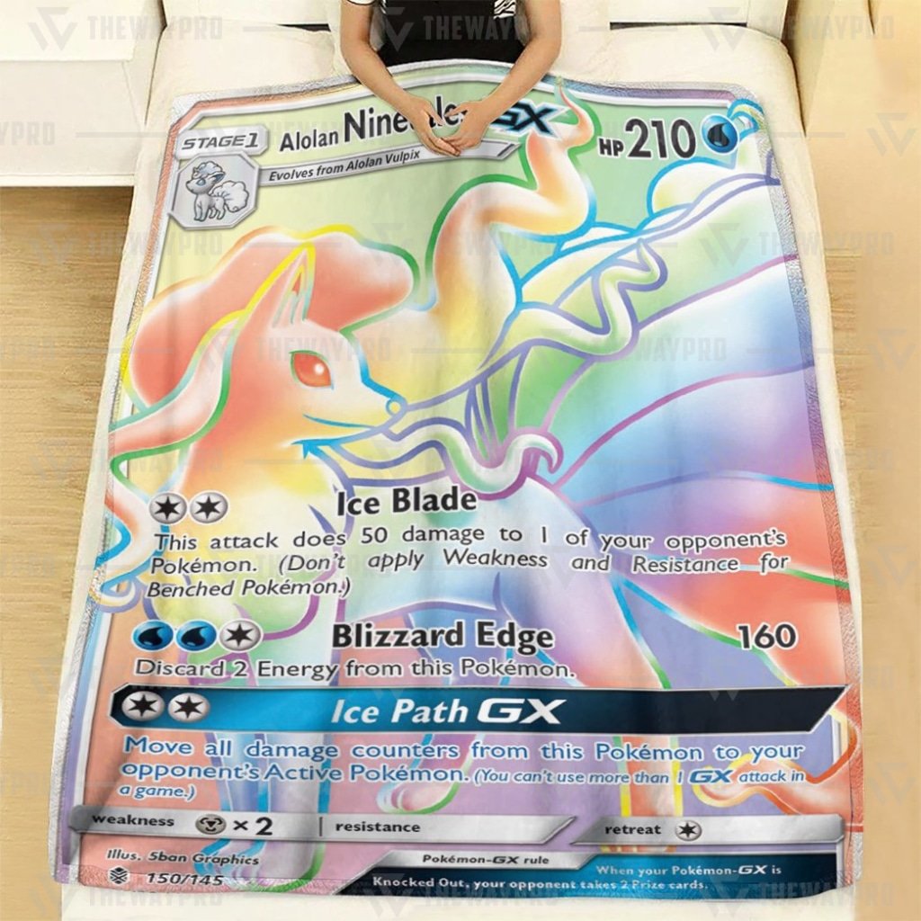Alolan Ninetales Gx Guardians Rising Pokemon Blanket Alolan Ninetales Gx Guardians Rising Pokemon Blanket