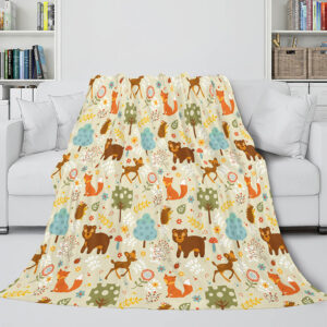 Animal Flower Soft Blanket 790