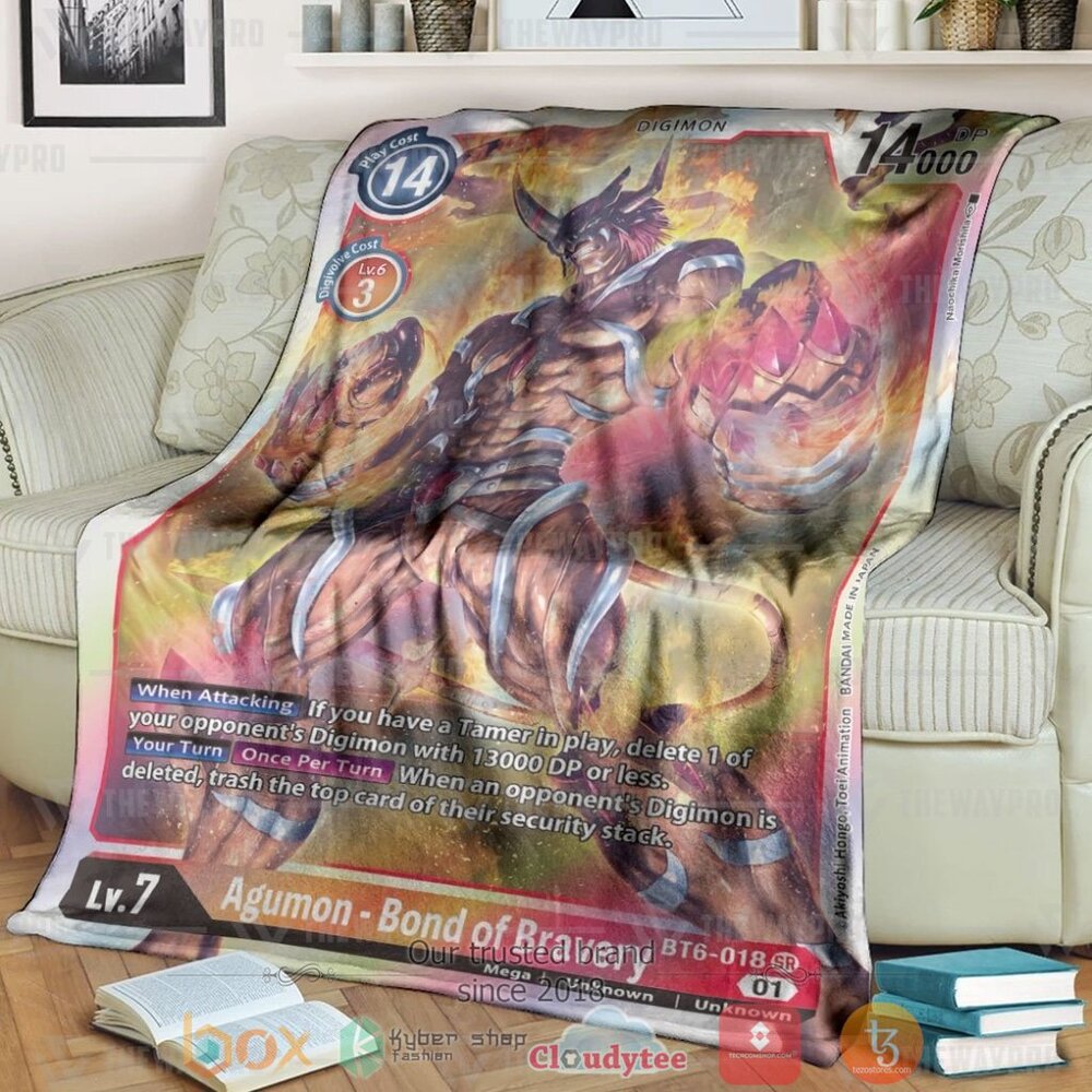 Anime Digimon Agumon Bond Of Bravery Custom Soft Blanket 2 Anime Digimon Agumon Bond Of Bravery Custom Soft Blanket 2