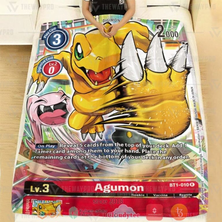 Anime-Digimon-Agumon-Custom-Soft-Blanket-1
