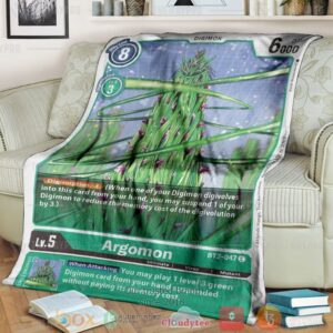 Anime Digimon Argomon Custom Soft Blanket 2