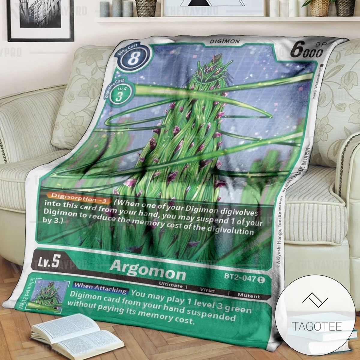 Anime Digimon Argomon Custom Soft Blanket Anime Digimon Argomon Custom Soft Blanket