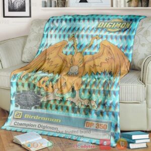 Anime Digimon Cockatrimon Custom Soft Blanket 2
