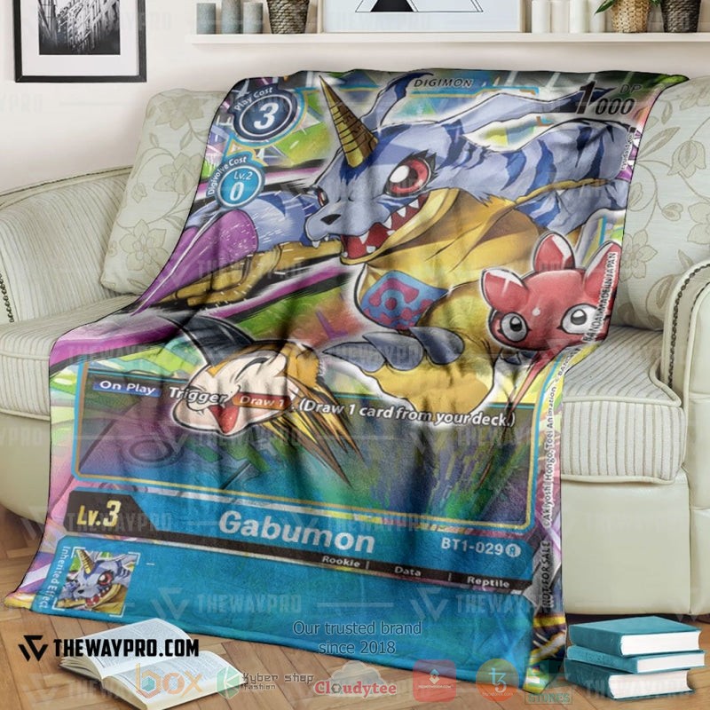 Anime Digimon Gabumon Soft Blanket Anime Digimon Gabumon Soft Blanket
