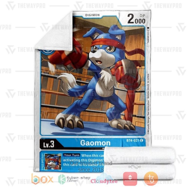 Anime-Digimon-Gaomon-Custom-Soft-Blanket-2