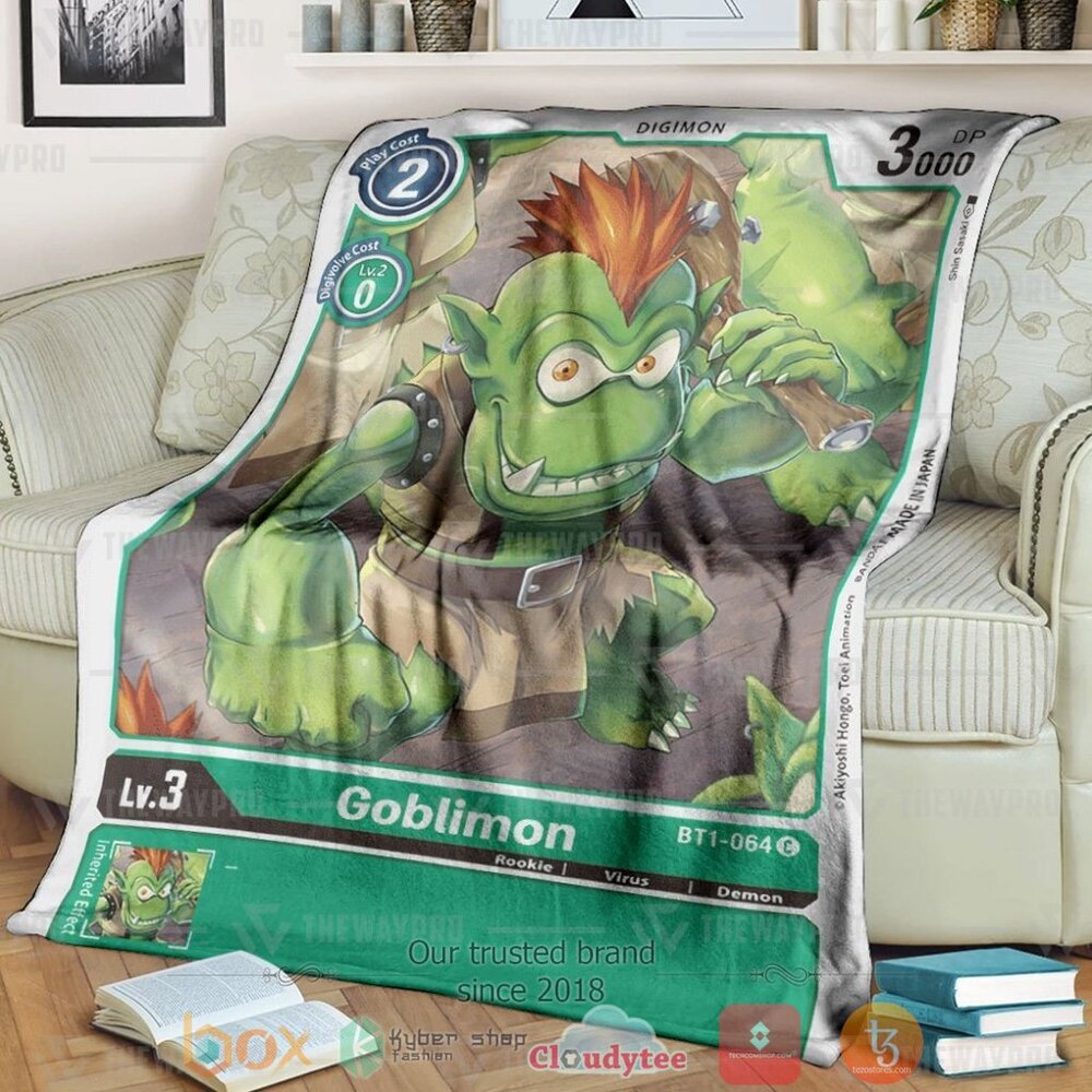Anime Digimon Goblimon Custom Soft Blanket 2 Anime Digimon Goblimon Custom Soft Blanket 2