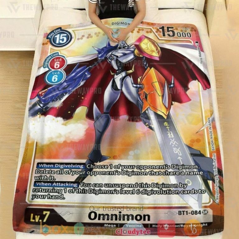 Anime-Digimon-Omnimon-Bt1-084-Alt-Art-Custom-Soft-Blanket-1