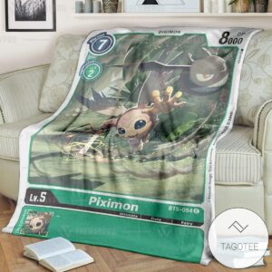Anime Digimon Piximon Custom Soft Blanket