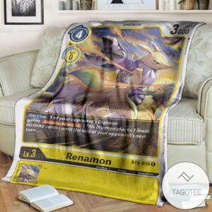 Anime Digimon Renamon Custom Soft Blanket