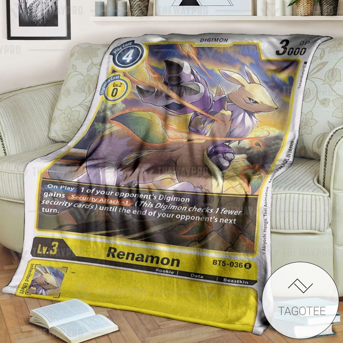 Anime Digimon Renamon Custom Soft Blanket Anime Digimon Renamon Custom Soft Blanket