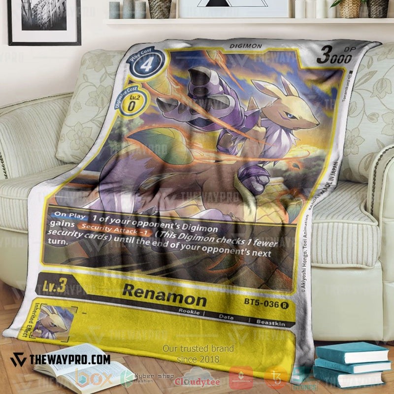 Anime Digimon Renamon Soft Blanket Anime Digimon Renamon Soft Blanket