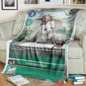 Anime Digimon Terriermon Custom Soft Blanket 2