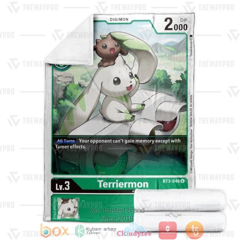 Anime-Digimon-Terriermon-Custom-Soft-Blanket-2