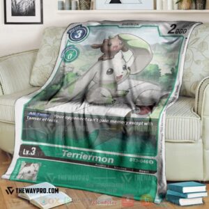 Anime Digimon Terriermon Soft Blanket