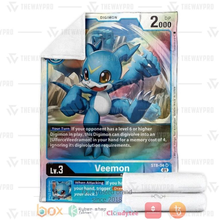 Anime-Digimon-Veemon-Custom-Soft-Blanket-2