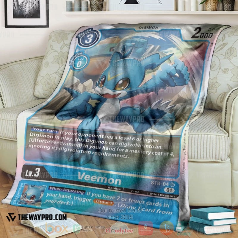 Anime Digimon Veemon Soft Blanket Anime Digimon Veemon Soft Blanket