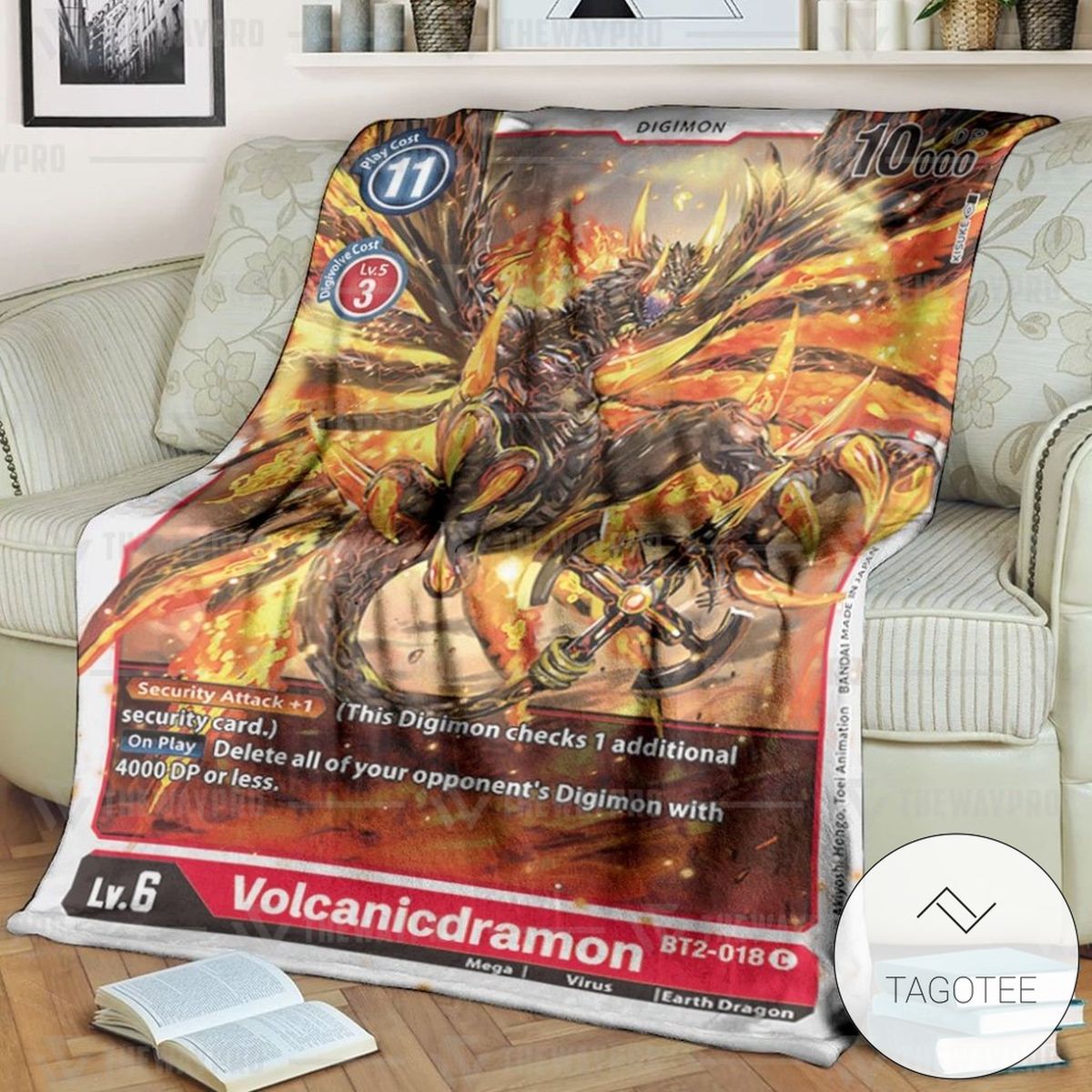 Anime Digimon Volcanic Ramon Custom Soft Blanket Anime Digimon Volcanic Ramon Custom Soft Blanket