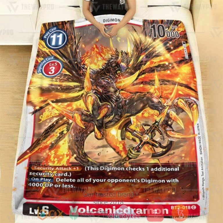 Anime-Digimon-Volcanicdramon-Custom-Soft-Blanket-1