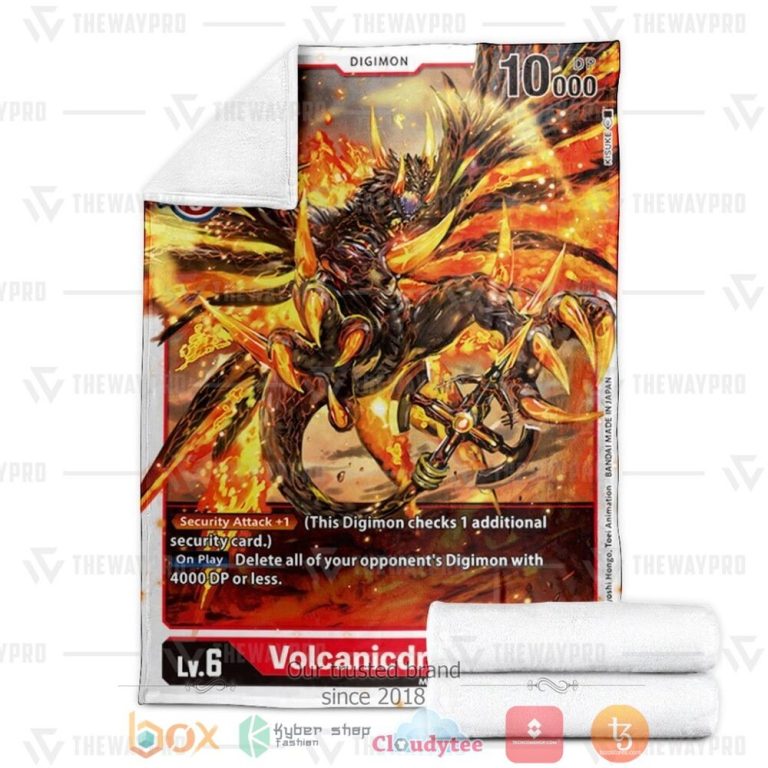 Anime-Digimon-Volcanicdramon-Custom-Soft-Blanket-2