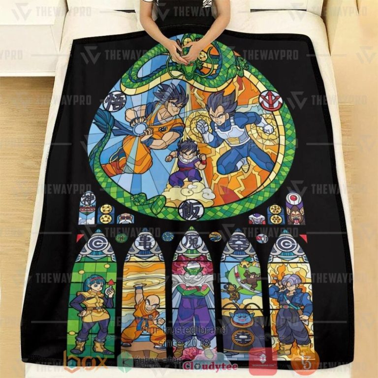 Anime-Dragon-Ball-Stained-Glass-Custom-Soft-Blanket-1