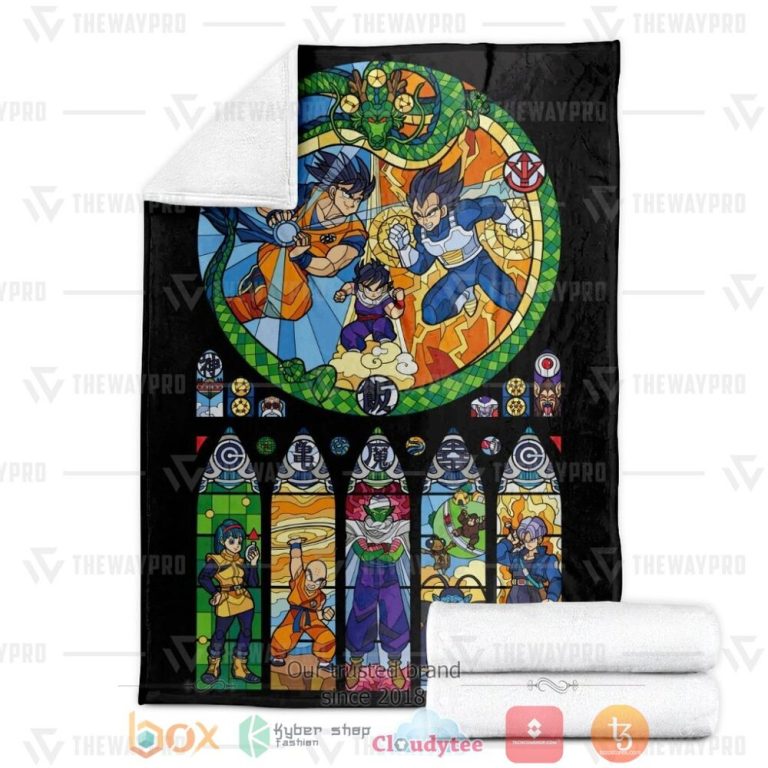 Anime-Dragon-Ball-Stained-Glass-Custom-Soft-Blanket-2