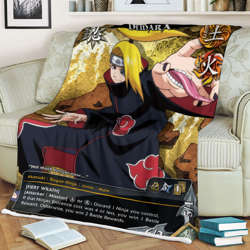 Anime Naruto Deidara Sherpa Blanket Anime Naruto Deidara Sherpa Blanket
