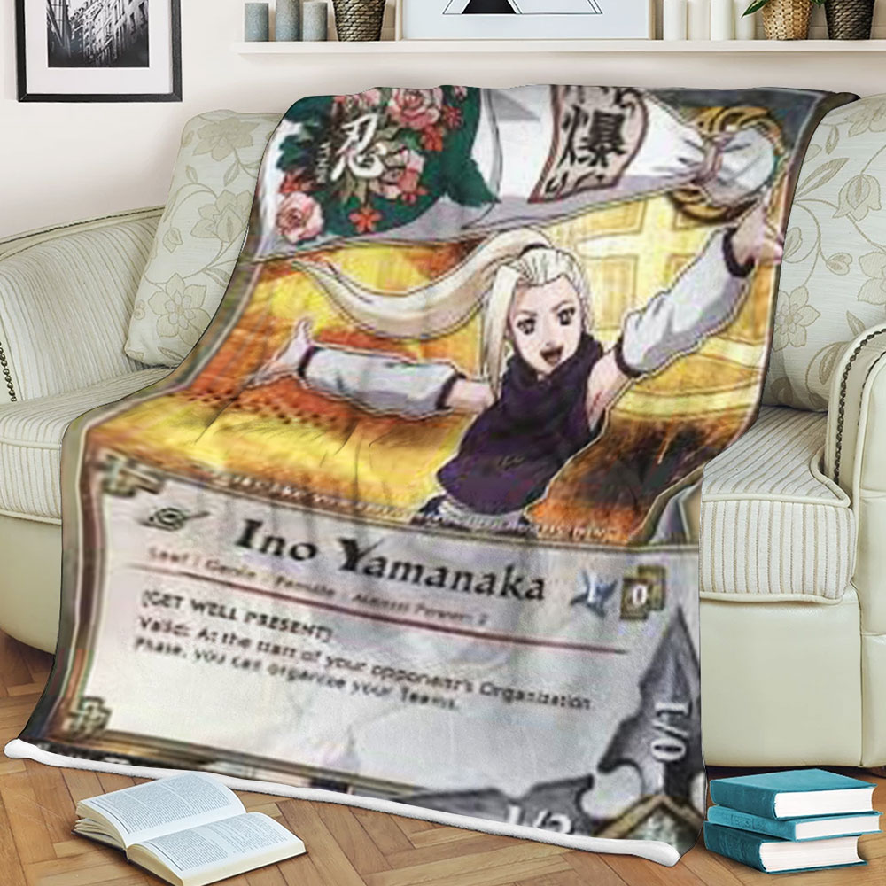 Anime Naruto Ino Yamanaka Sherpa Blanket Anime Naruto Ino Yamanaka Sherpa Blanket
