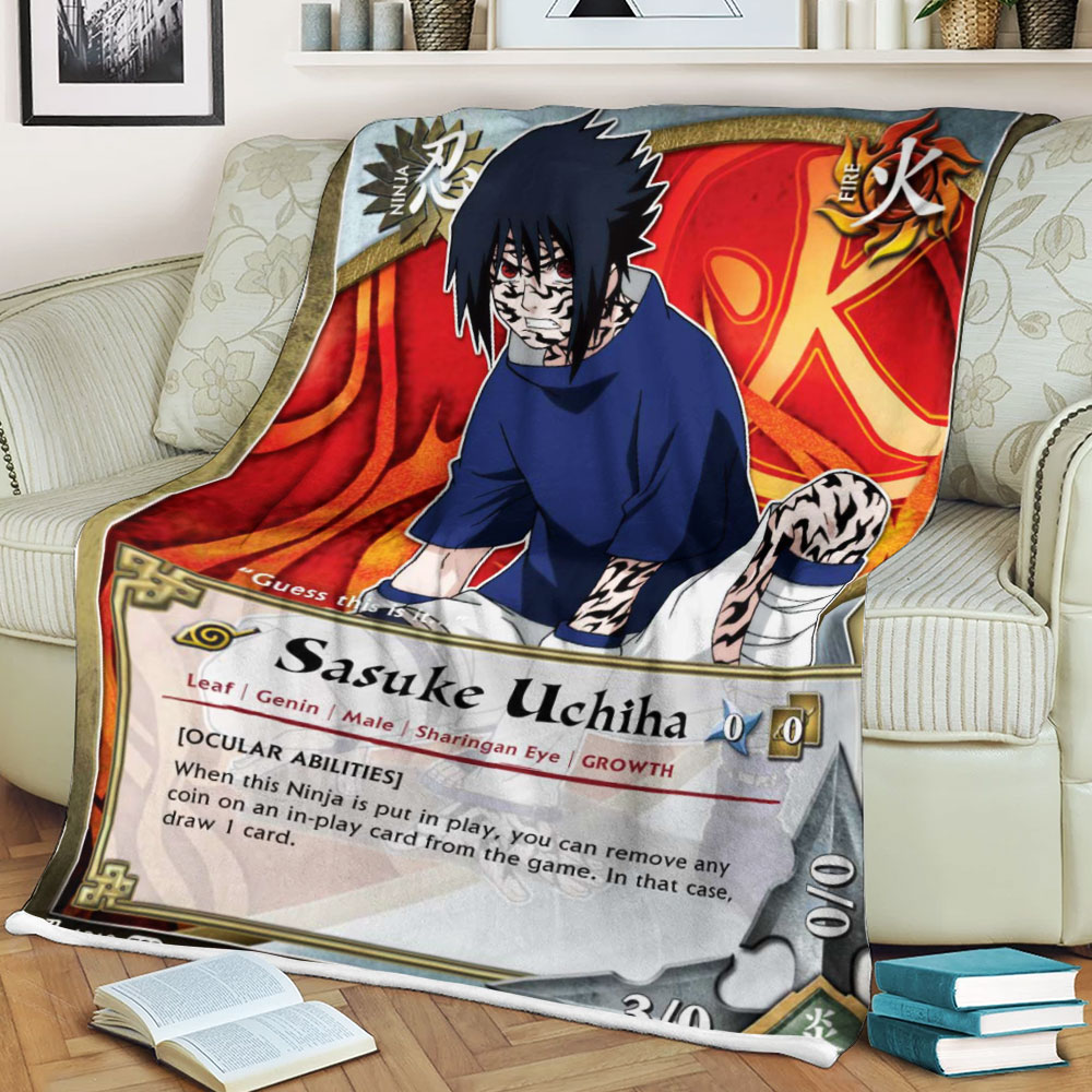 Anime Naruto Sasuke Sherpa Blanket 2 Anime Naruto Sasuke Sherpa Blanket 2