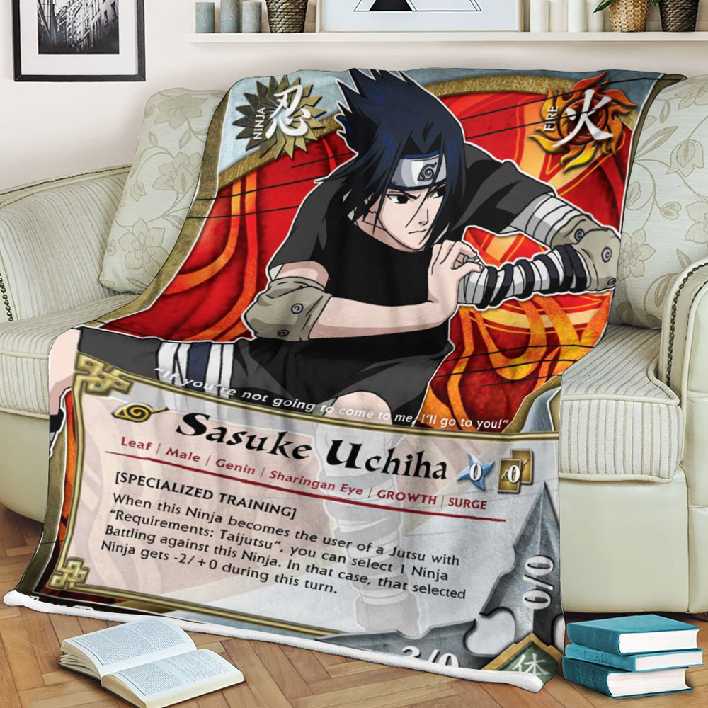 Anime Naruto Sasuke Sherpa Blanket 3 Anime Naruto Sasuke Sherpa Blanket 3