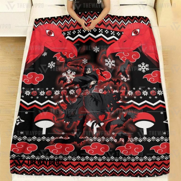 Anime-Naruto-Shippuden-Itachi-Summoning-Crow-Blanket-1