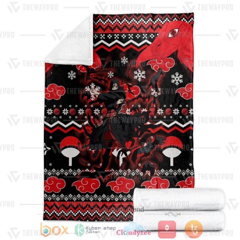 Anime-Naruto-Shippuden-Itachi-Summoning-Crow-Christmas-Ugly-Custom-Soft-Blanket-2