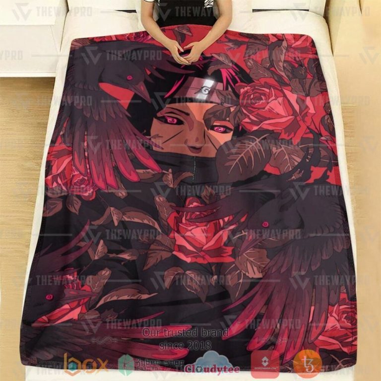 Anime-Naruto-Shippuden-Itachi-Uchiha-Seamless-Custom-Soft-Blanket-1
