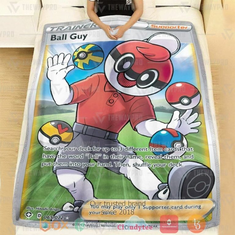 Anime-Pkm-Ball-Guy-Shining-Fates-Trainer-Custom-Soft-Blanket-1