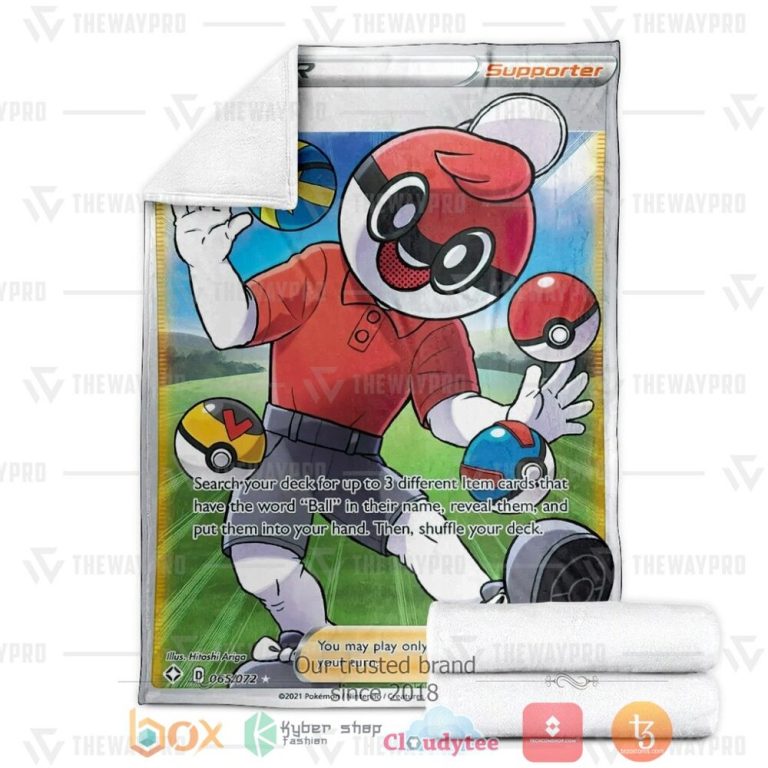 Anime-Pkm-Ball-Guy-Shining-Fates-Trainer-Custom-Soft-Blanket-2
