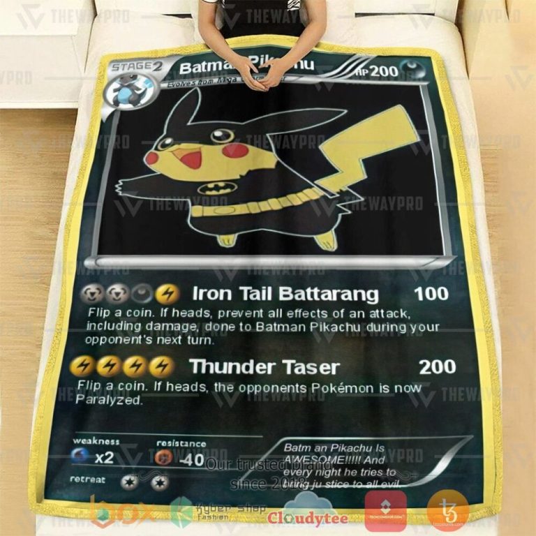 Anime-Pkm-Batman-Pikachu-Custom-Soft-Blanket-1