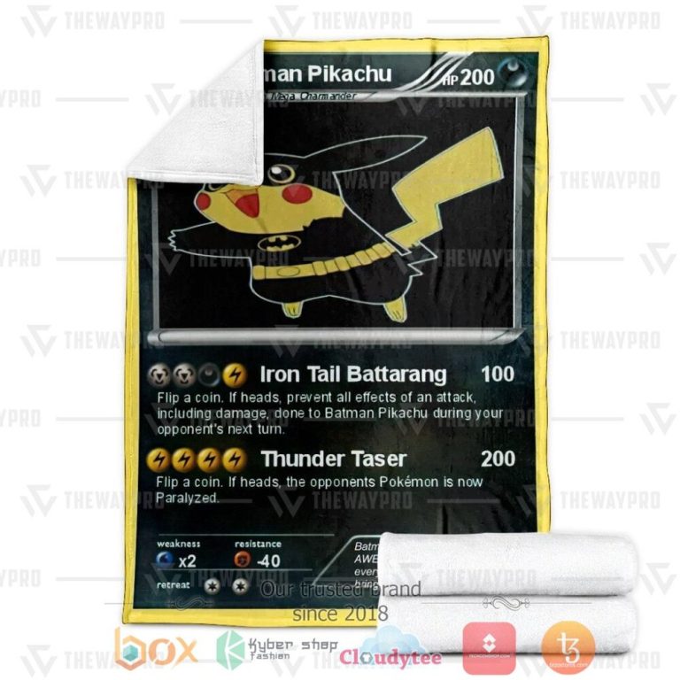 Anime-Pkm-Batman-Pikachu-Custom-Soft-Blanket-2