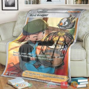 Anime Pkm Bird Keeper Shining Fates Trainer Custom Soft Blanket