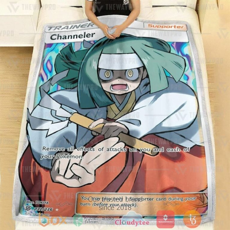 Anime-Pkm-Channeler-Trainer-Custom-Soft-Blanket-1