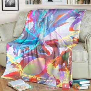 Anime Pkm Charizard Art Custom Soft Blanket