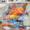 Anime Pkm Charizard Gx Sun And Moon Promos Custom Soft Blanket