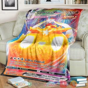 Anime Pkm Cinderace Vmax Fusion Strike Custom Soft Blanket