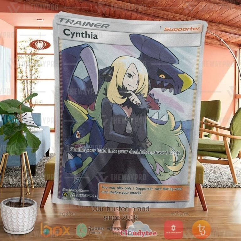 Anime-Pkm-Cynthia-Trainer-Custom-Soft-Blanket-3