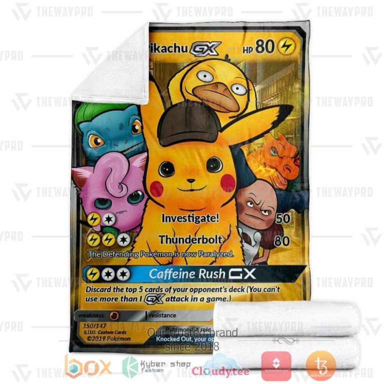 Anime-Pkm-Detective-Pikachu-And-Friends-Gx-Custom-Soft-Blanket-2