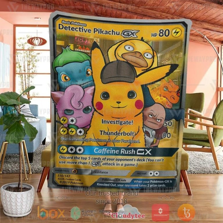 Anime-Pkm-Detective-Pikachu-And-Friends-Gx-Custom-Soft-Blanket-3