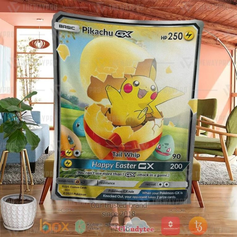 Anime-Pkm-Easter-Pikachu-Gx-Custom-Soft-Blanket-3