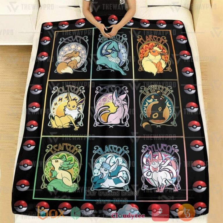 Anime-Pkm-Eevee-Evolution-Poke-Ball-Custom-Soft-Blanket-1