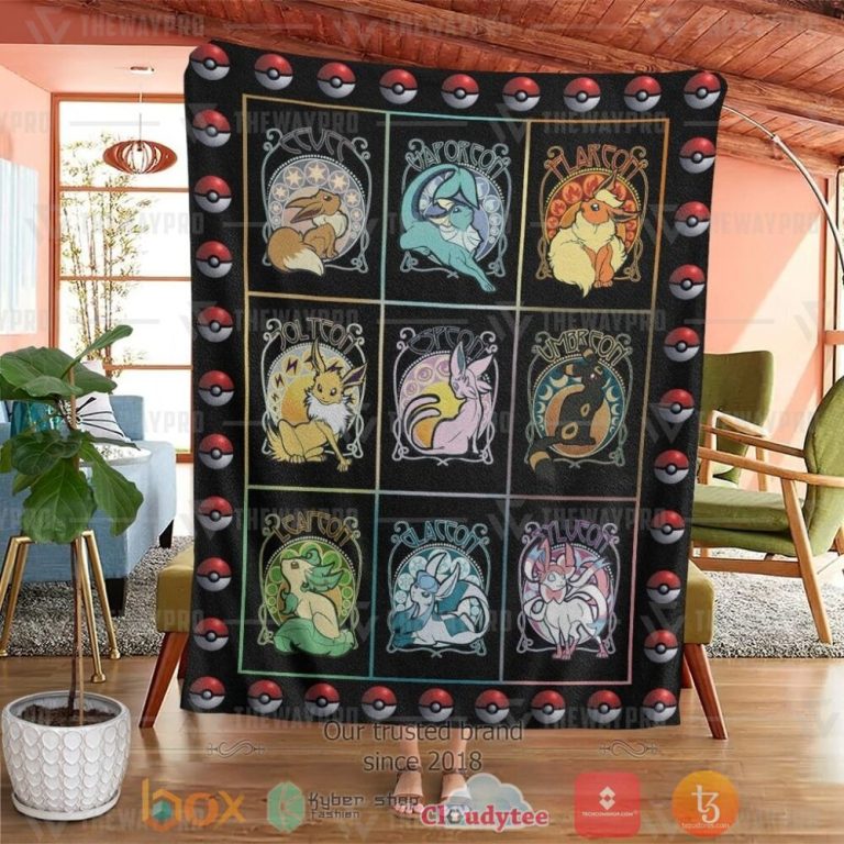 Anime-Pkm-Eevee-Evolution-Poke-Ball-Custom-Soft-Blanket-3